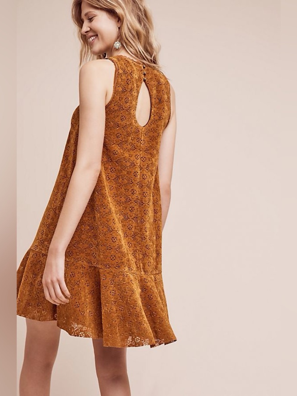 Anthropologie Maeve Amis lace drop-waist swing dress
